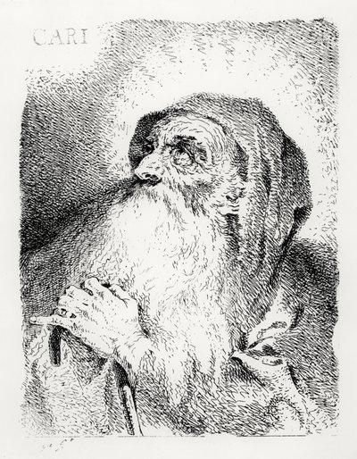 Monk in Contemplation by Francisco de Goya